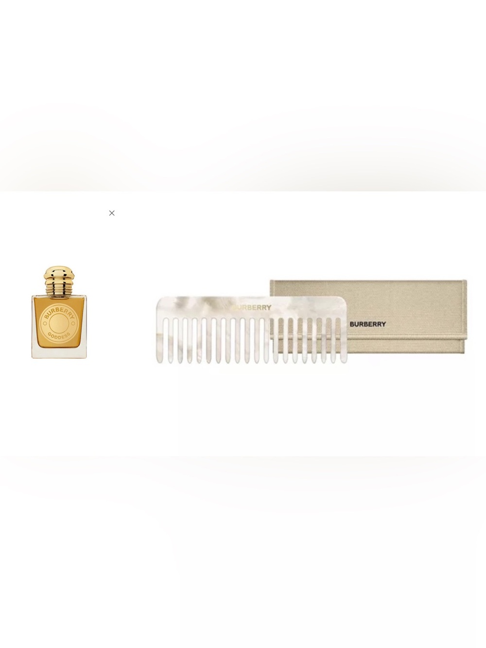 Burberry Goddess 5ml Mini Perfume & Burberry Comb Gift Set
